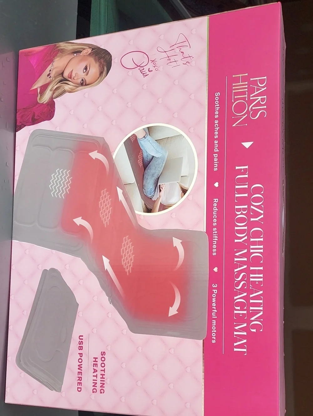 Paris Hilton Pink Cozy Chic Full-Body Massage Mat